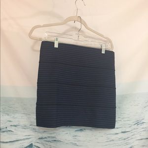 Black and blue striped pencil skirt